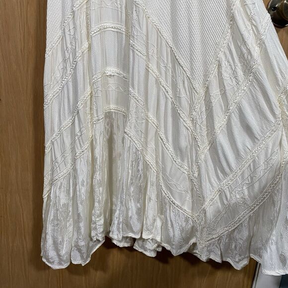 Women's Plus Sz Cream White Maxi Dress Coquette Boho Ethereal FairyCore Angel - Picture 6 of 11